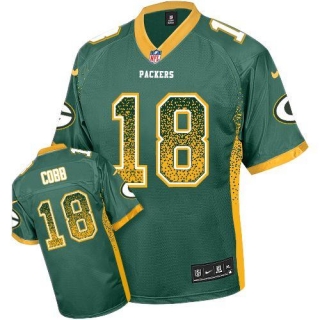 Nike Green Bay Packers #18 Randall Cobb Green Team Color Men's Stitched NFL Elite Drift Fashion Jers