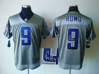 Autographed Nike Dallas Cowboys #9 Tony Romo Grey Shadow Men's Stitched NFL Elite Jersey