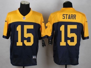 Nike Green Bay Packers #15 Bart Starr Navy Blue Alternate Men's Stitched NFL New Elite Jersey