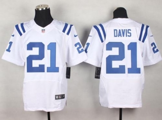 Nike Indianapolis Colts #21 Vontae Davis White Men's Stitched NFL Elite Jersey