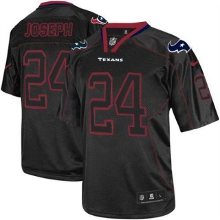 Nike Houston Texans -24 Johnathan Joseph Lights Out Black Mens Stitched NFL Elite Jersey