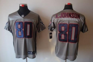 Nike Houston Texans -80 Andre Johnson Grey Shadow Mens Stitched NFL Elite Jersey
