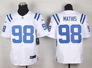 Nike Indianapolis Colts #98 Robert Mathis White Men's Stitched NFL Elite Jersey