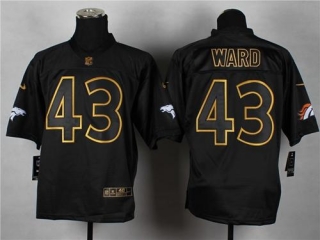 Nike Denver Broncos #43 TJ Ward Black Gold No Fashion Men's Stitched NFL Elite Jersey