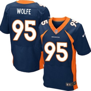 Nike Denver Broncos #95 Derek Wolfe Navy Blue Alternate Men's Stitched NFL New Elite Jersey