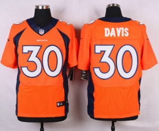 Nike Denver Broncos #30 Terrell Davis Orange Team Color Men's Stitched NFL Elite Jersey