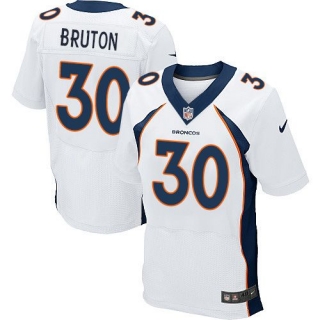 Nike Denver Broncos #30 David Bruton White Men's Stitched NFL New Elite Jersey