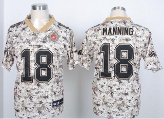 Nike Denver Broncos #18 Peyton Manning Camo USMC Men's Stitched NFL Elite Jersey