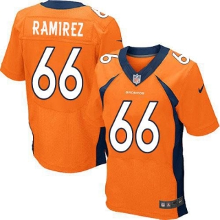Nike Denver Broncos #66 Manny Ramirez Orange Team Color Men's Stitched NFL New Elite Jersey