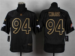 Nike Denver Broncos #94 DeMarcus Ware Black Gold No Fashion Men's Stitched NFL Elite Jersey