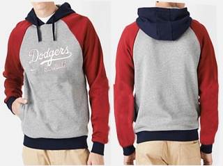 Los Angeles Dodgers Pullover Hoodie Grey Red