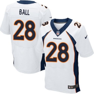 Nike Denver Broncos #28 Montee Ball White Men's Stitched NFL New Elite Jersey