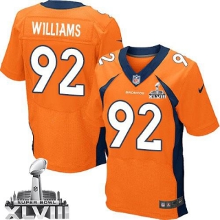 Nike Denver Broncos #92 Sylvester Williams Orange Team Color Super Bowl XLVIII Men's Stitched NFL Ne