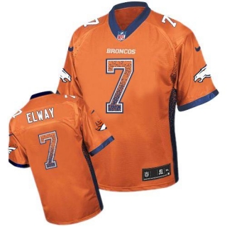 Nike Denver Broncos #7 John Elway Orange Team Color Men's Stitched NFL Elite Drift Fashion Jersey