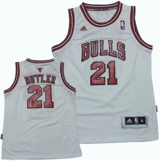 Chicago Bulls #21 Jimmy Butler White Revolution 30 Stitched Youth NBA Jersey