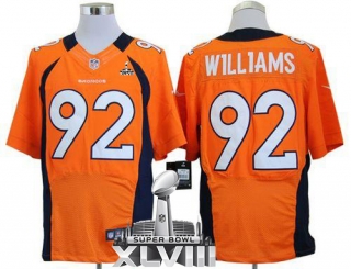 Nike Denver Broncos #92 Sylvester Williams Orange Team Color Super Bowl XLVIII Men's Stitched NFL El