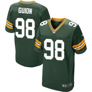 Nike Green Bay Packers #98 Letroy Guion Green Team Color Men's Stitched NFL Elite Jersey