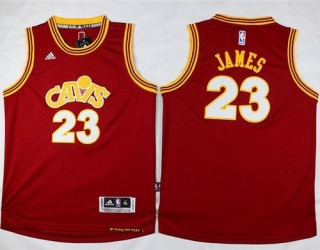 Cleveland Cavaliers #23 LeBron James Red Wine Alternate Climacool Stitched Youth NBA Jersey