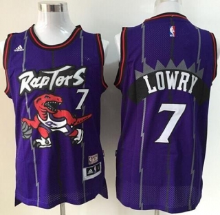 Toronto Raptors #7 Kyle Lowry Purple Throwback Youth Stitched NBA Jersey