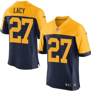 Nike Green Bay Packers #27 Eddie Lacy Navy Blue Alternate Men's Stitched NFL New Elite Jersey