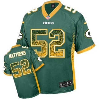 Nike Green Bay Packers #52 Clay Matthews Green Team Color Men's Stitched NFL Elite Drift Fashion Jer