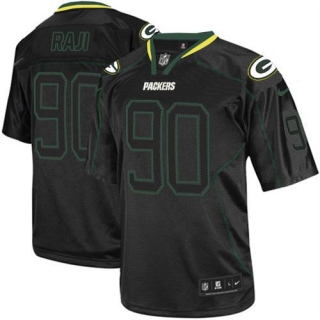 Nike Green Bay Packers #90 BJ Raji Lights Out Black Men's Stitched NFL Elite Jersey