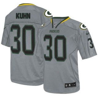 Nike Green Bay Packers #30 John Kuhn Lights Out Grey Men's Stitched NFL Elite Jersey