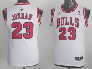 Chicago Bulls #23 Michael Jordan Stitched White Youth NBA Jersey