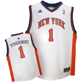 New York Knicks #1 Amar'e Stoudemire White Stitched Youth NBA Jersey