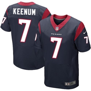 Nike Houston Texans #7 Case Keenum Navy Blue Team Color Men's Stitched NFL Elite Jersey