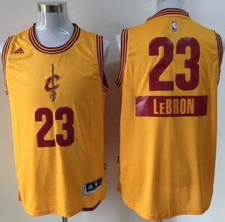 Cleveland Cavaliers #23 LeBron James Gold 2014-15 Christmas Day Stitched Youth NBA Jersey