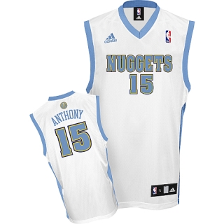 Denver Nuggets #15 Carmelo Anthony Stitched White Youth NBA Jersey