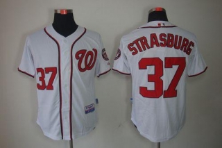 Washington Nationals #37 Stephen Strasburg Stitched White MLB Jersey