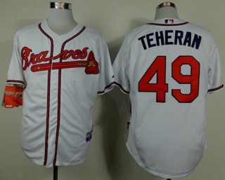 Atlanta Braves #49 Julio Teheran White Cool Base Stitched MLB Jersey