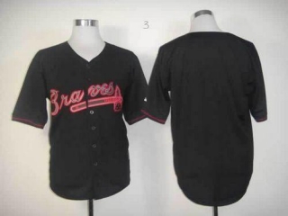 Atlanta Braves Blank Black Fashion Stitched MLB Jersey