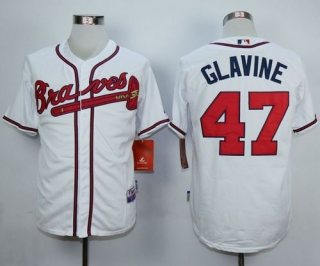 Atlanta Braves #47 Tom Glavine White Cool Base Stitched MLB Jersey