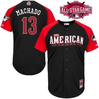 Baltimore Orioles #13 Manny Machado Black 2015 All-Star American League Stitched MLB Jersey