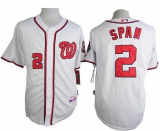 Washington Nationals #2 Denard Span White Cool Base Stitched MLB Jersey
