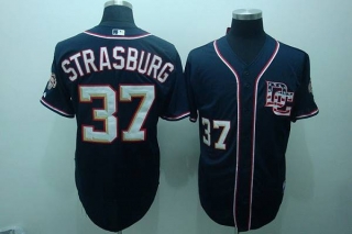 Washington Nationals #37 Stephen Strasburg Blue Stitched MLB Jersey