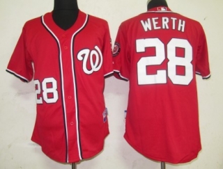 Washington Nationals #28 Jayson Werth Red Stitched MLB Jersey
