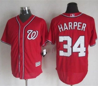 Washington Nationals #34 Bryce Harper Red New Cool Base Stitched MLB Jersey