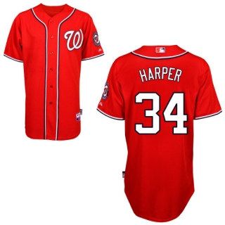 Washington Nationals #34 Bryce Harper Red Cool Base Stitched MLB Jersey