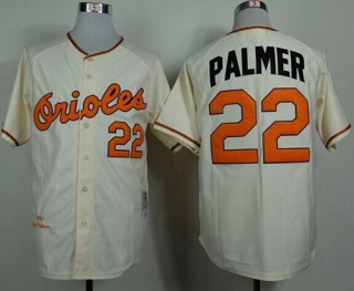 Mitchell And Ness 1970 Baltimore Orioles #22 Jim Palmer Cream Throwback Stitched MLB Jersey