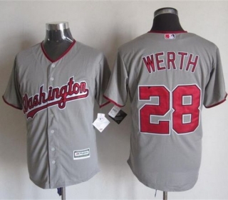 Washington Nationals #28 Jayson Werth Grey New Cool Base Stitched MLB Jersey