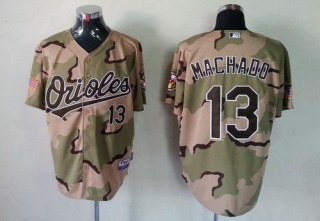 Baltimore Orioles #13 Manny Machado Camo Commemorative Military Day Cool Base Stitched MLB Jersey