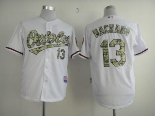 Baltimore Orioles #13 Manny Machado White USMC Cool Base Stitched MLB Jersey
