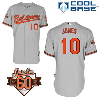 Baltimore Orioles #10 Adam Jones Grey Cool Base Stitched MLB Jersey