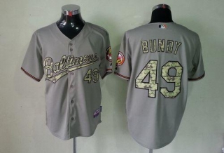 Baltimore Orioles #49 Dylan Bundy Grey USMC Cool Base Stitched MLB Jersey