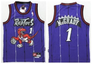 Toronto Raptors #1 Tracy Mcgrady Purple Throwback Youth Stitched NBA Jersey