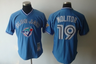Mitchell And Ness Toronto Blue Jays #19 Paul Molitor Blue Stitched MLB Jersey